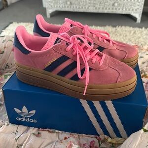 Adidas Gazelle Bubblegum Pink Platform Sneakers